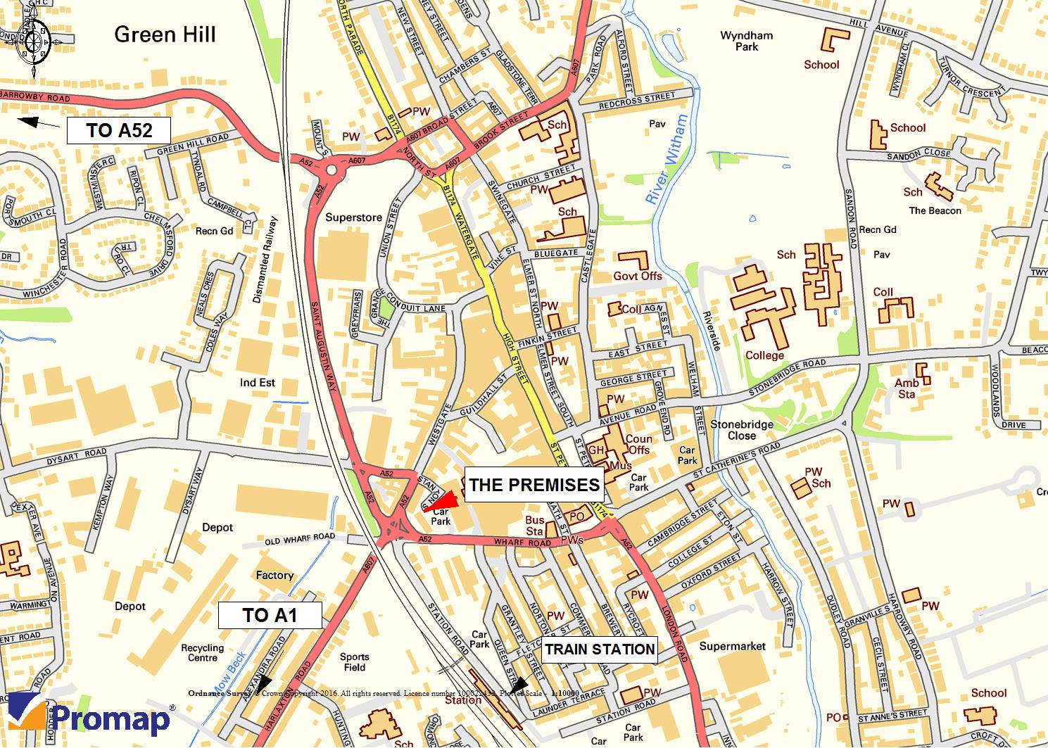 Street Map Of Grantham The Maltings, Wharf Road, Grantham Ng31 6Bh - Wood Moore & Co